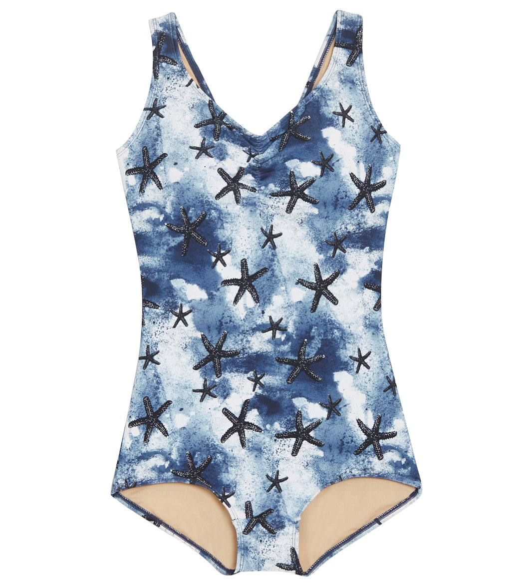 Sporti Sanibel Island Conservative Printed Girl Leg One Piece Swimsuit