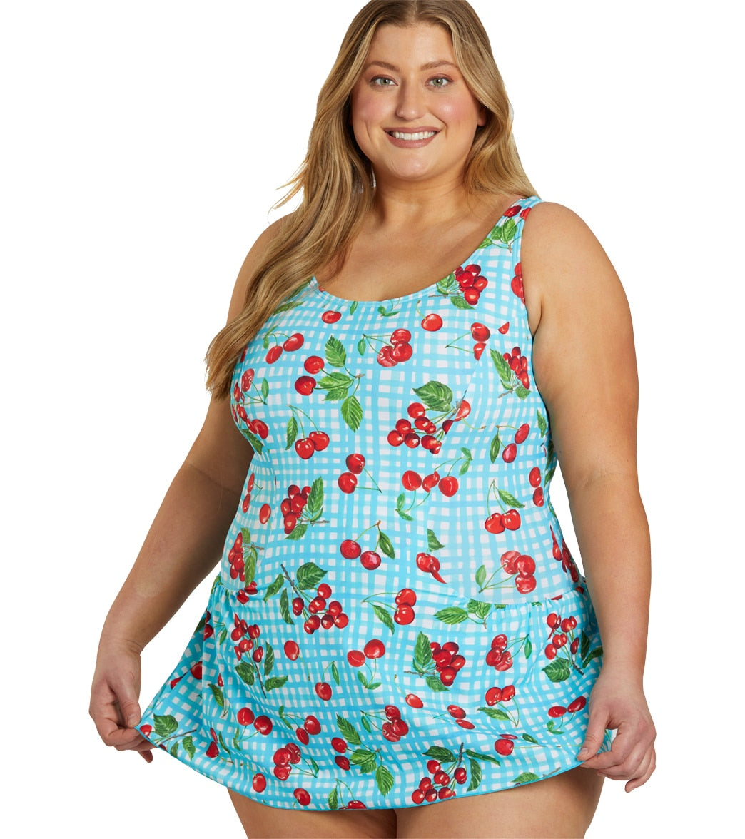 Sporti Plus Size Summer Picnic Swim Dress