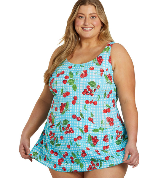 Sporti Plus Size Summer Picnic Swim Dress
