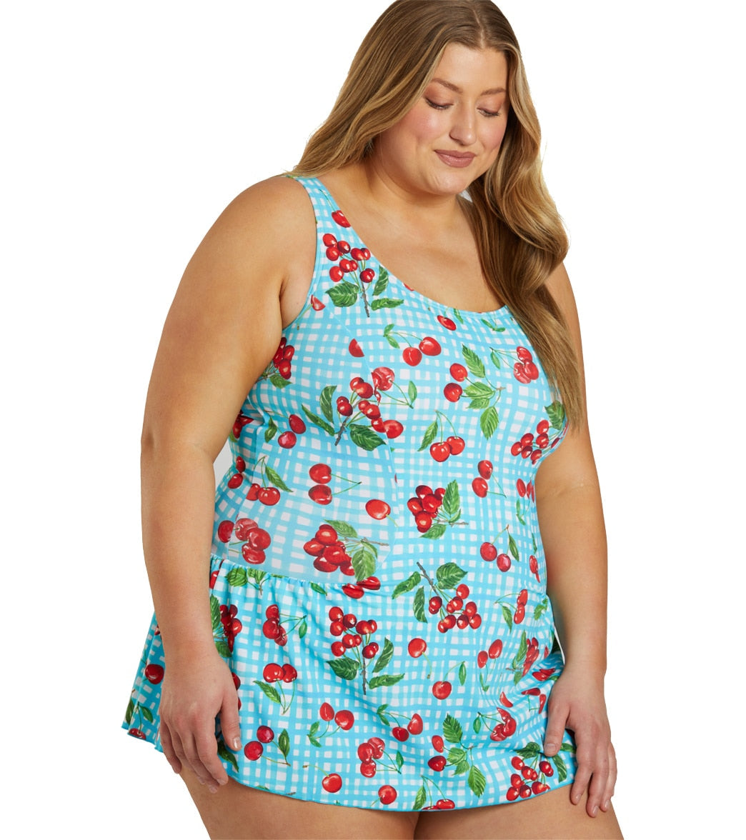 Sporti Plus Size Summer Picnic Swim Dress