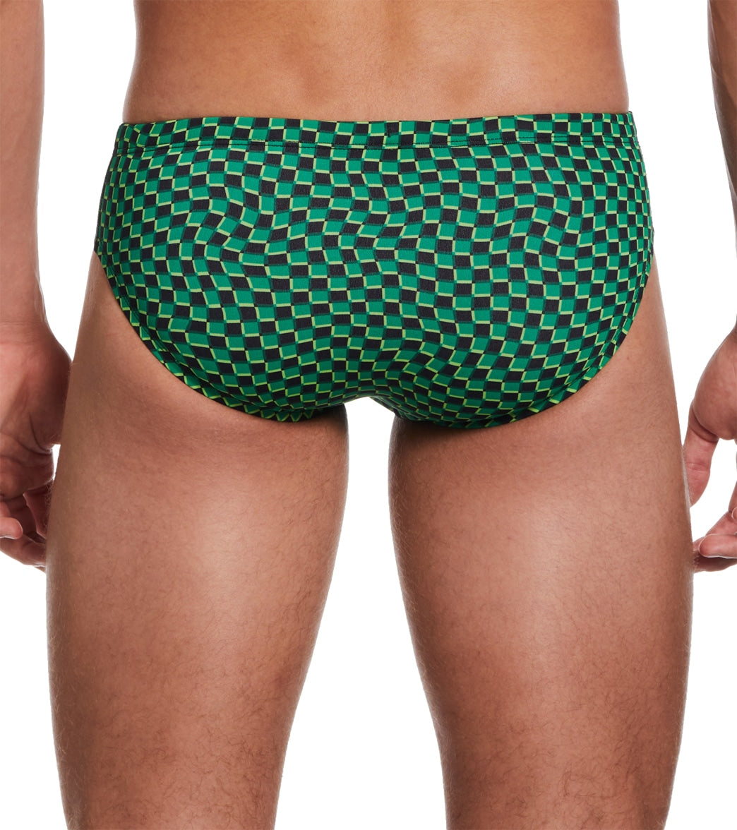 Nike Men's Drippy Check Brief Swimsuit