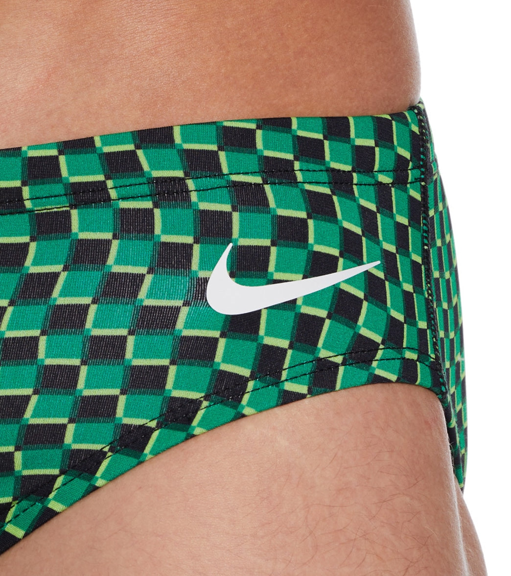 Nike Men's Drippy Check Brief Swimsuit
