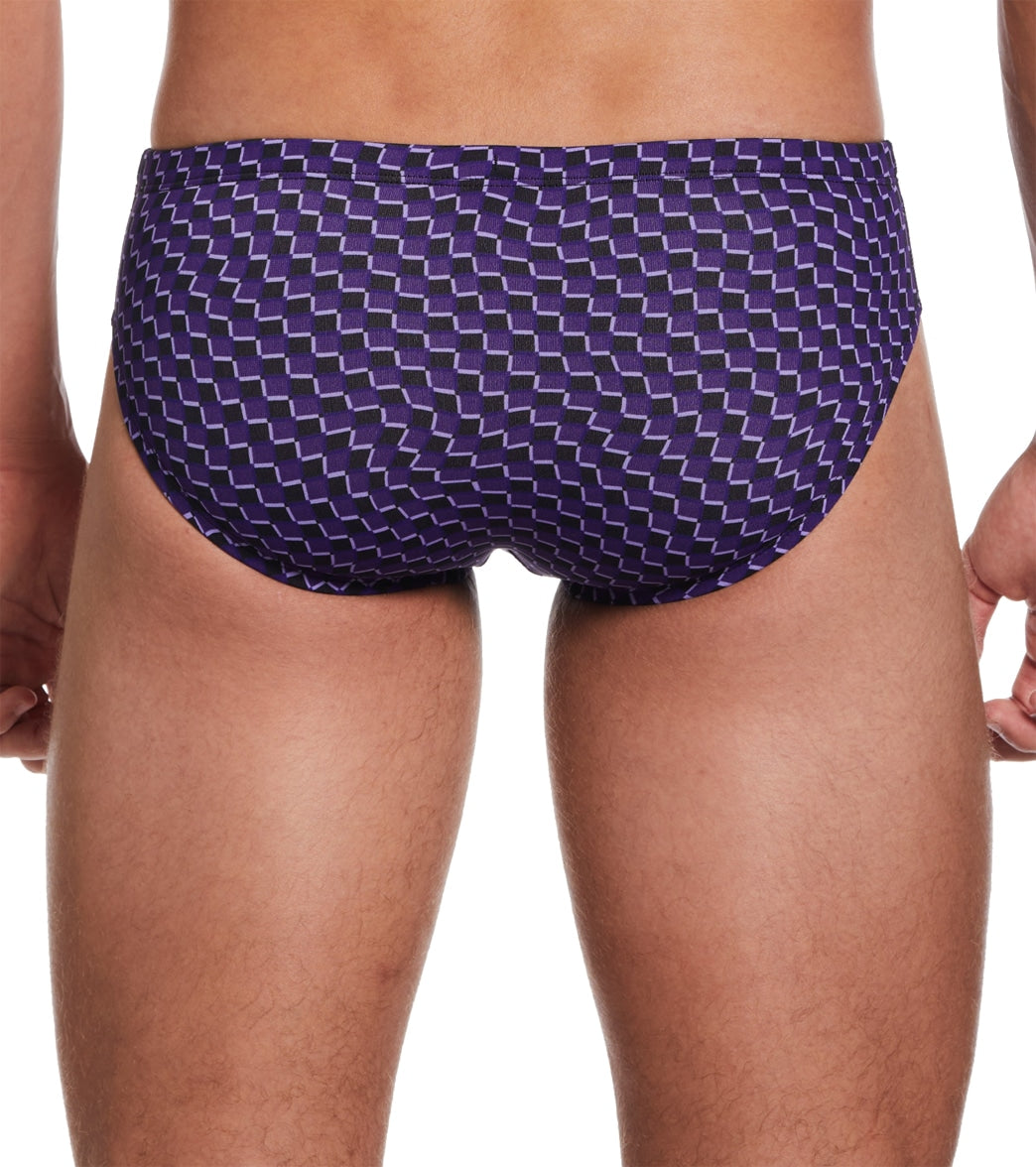 Nike Men's Drippy Check Brief Swimsuit