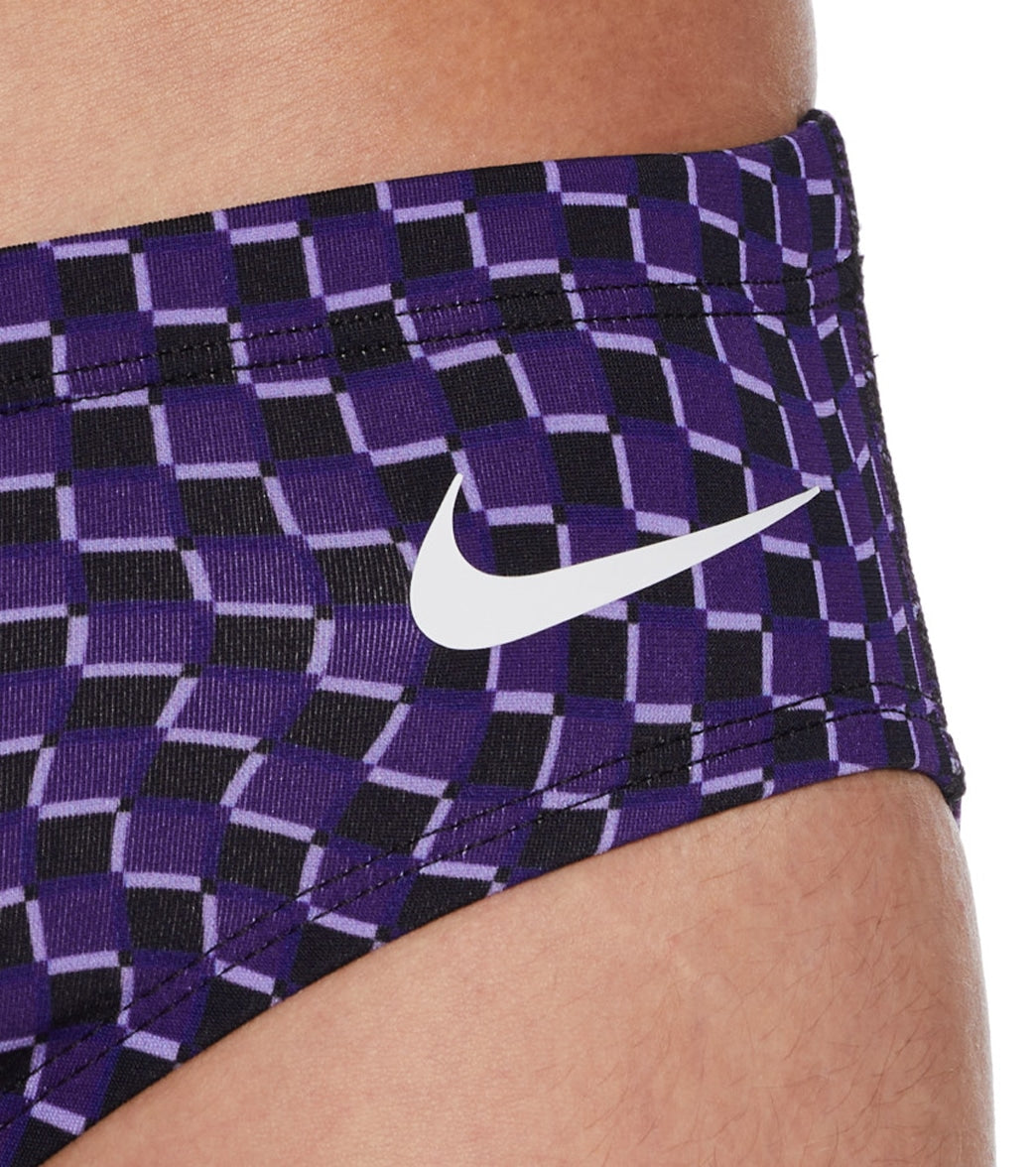 Nike Men's Drippy Check Brief Swimsuit