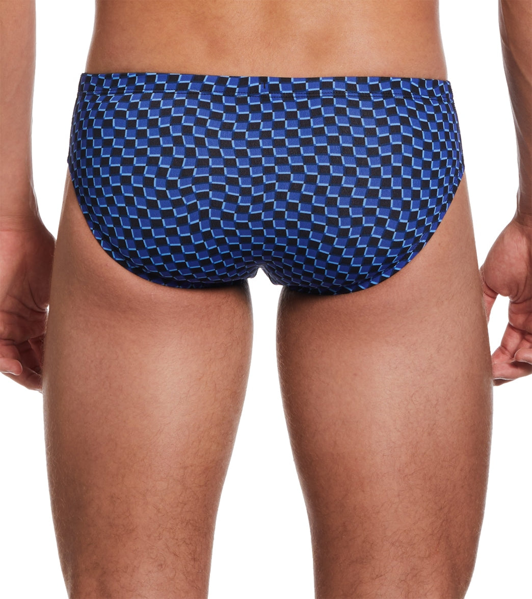 Nike Men's Drippy Check Brief Swimsuit