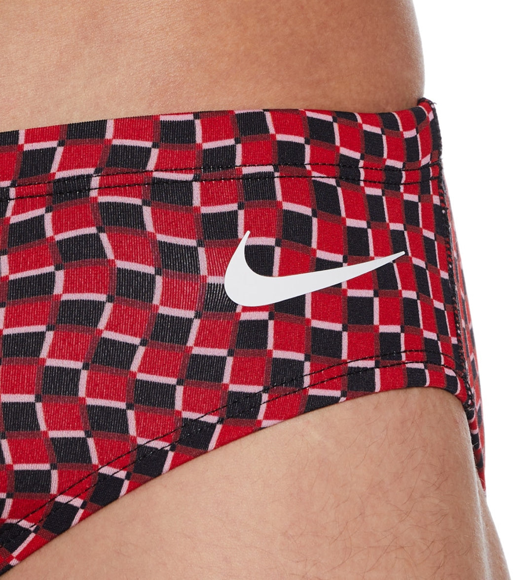 Nike Men's Drippy Check Brief Swimsuit