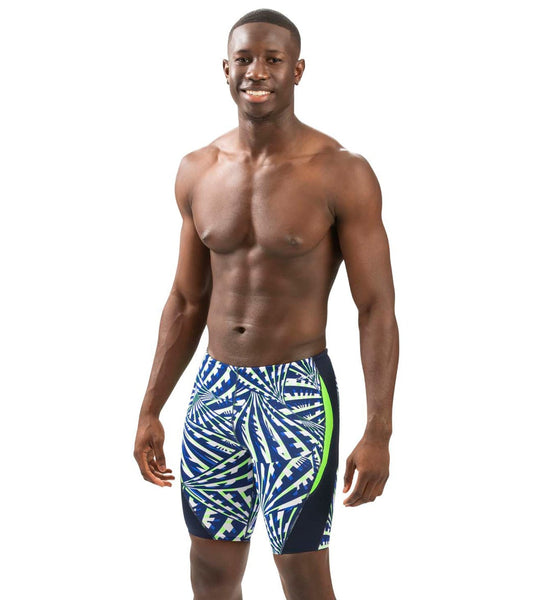 Dolfin Men's Reliance Atomic Print Color Block Jammer Swimsuit