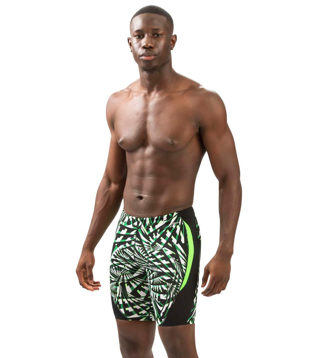 Dolfin Men's Reliance Atomic Print Color Block Jammer Swimsuit