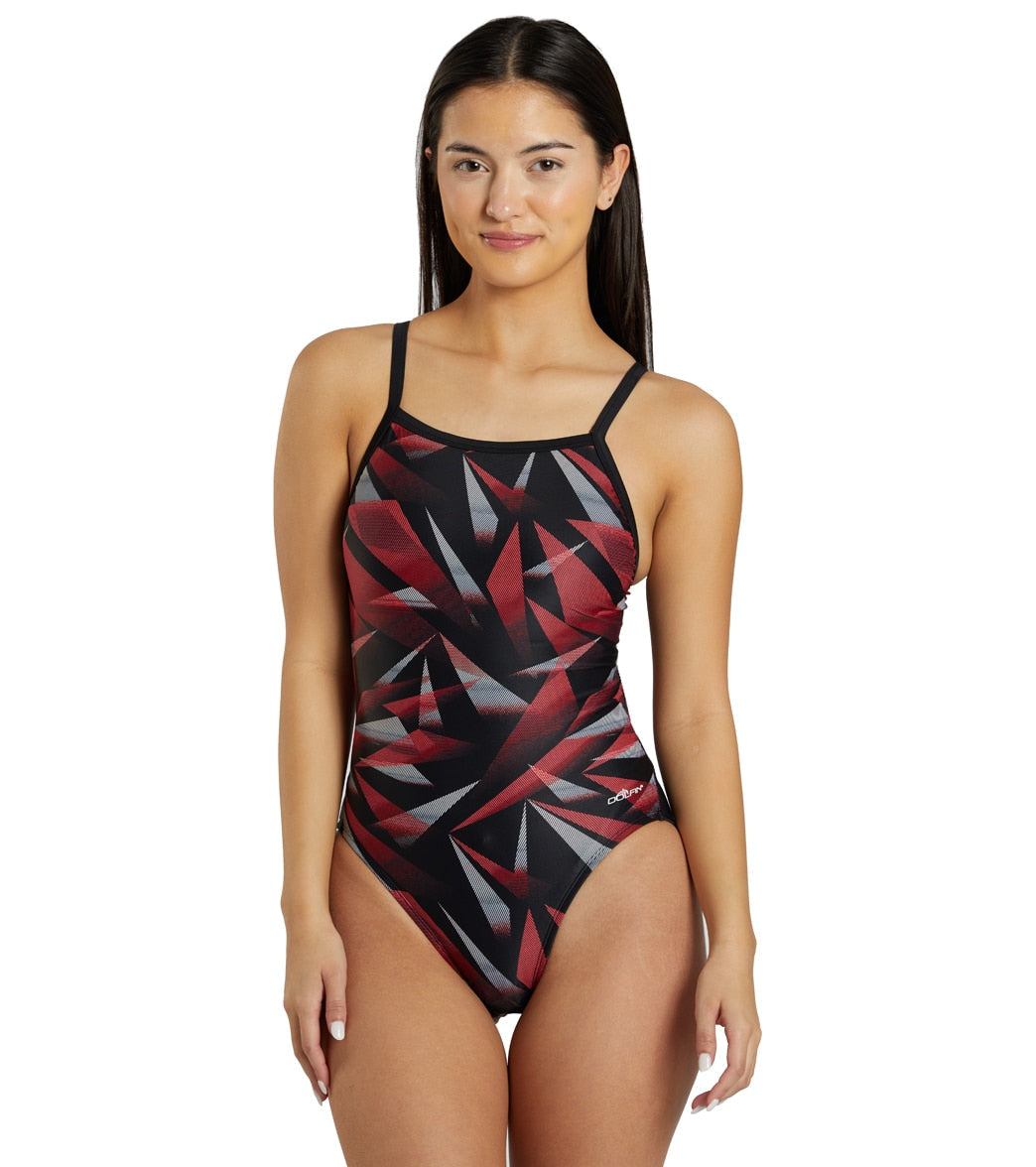 Dolfin Women's XtraSleek Galactic Print V-2 Back One Piece Swimsuit