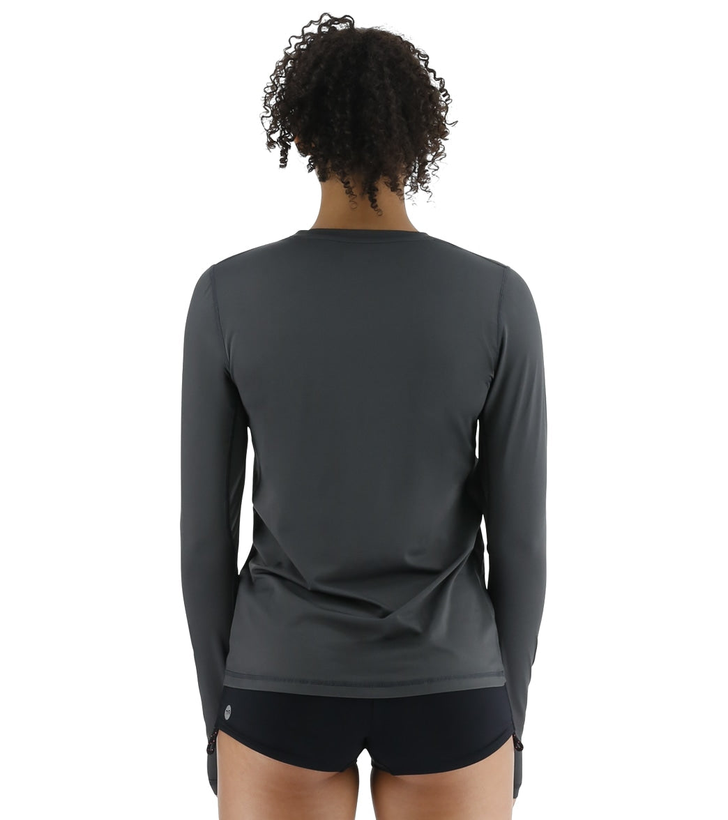 TYR Women's SunDefense Vented Long Sleeve UPF 50+ Swim Shirt