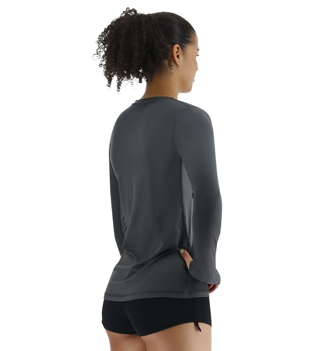 TYR Women's SunDefense Vented Long Sleeve UPF 50+ Swim Shirt