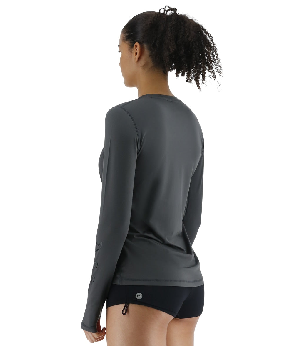 TYR Women's SunDefense Vented Long Sleeve UPF 50+ Swim Shirt