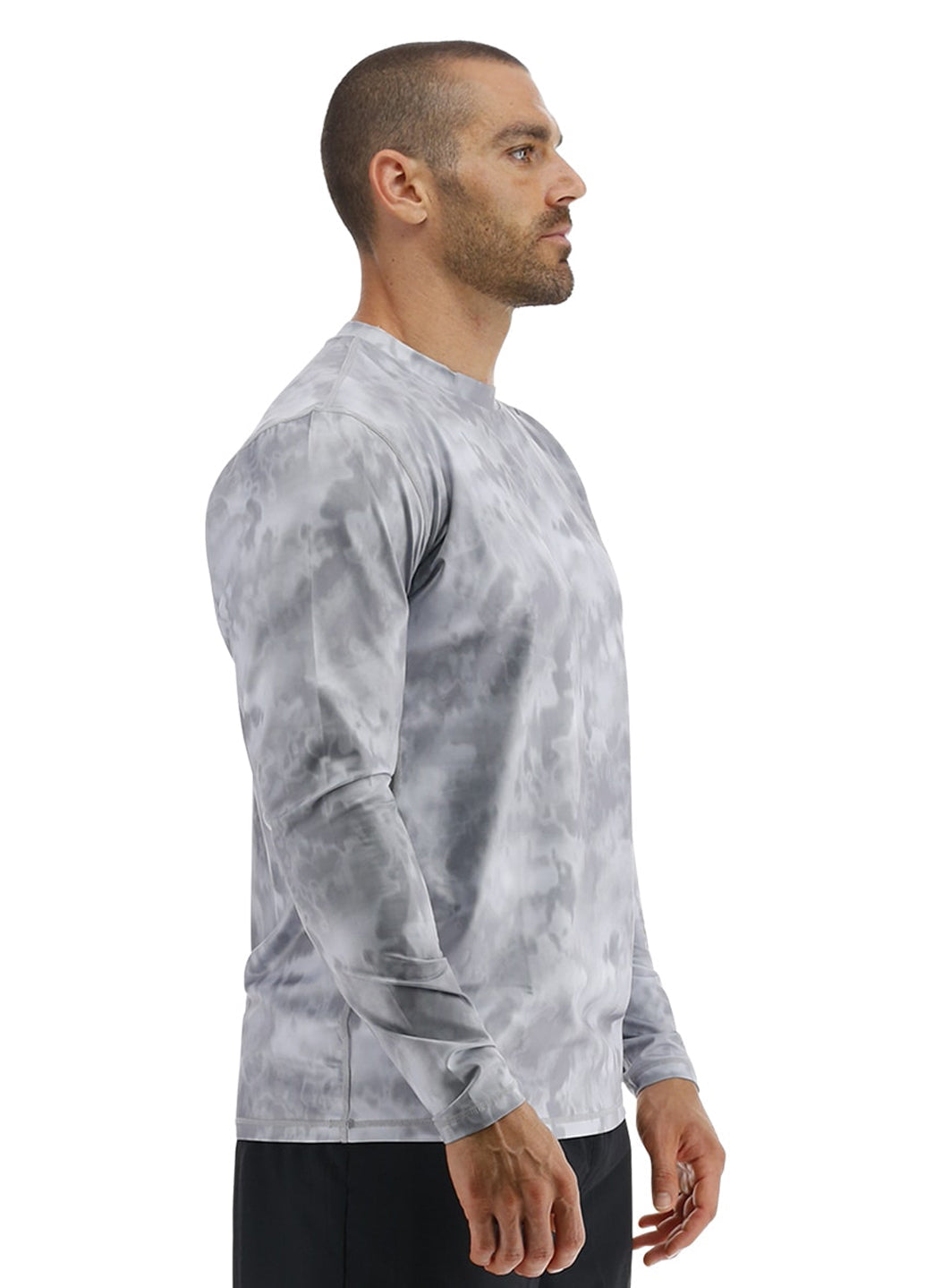 TYR Men's Turbulent SunDefense Long Sleeve UPF 50+ Swim Shirt