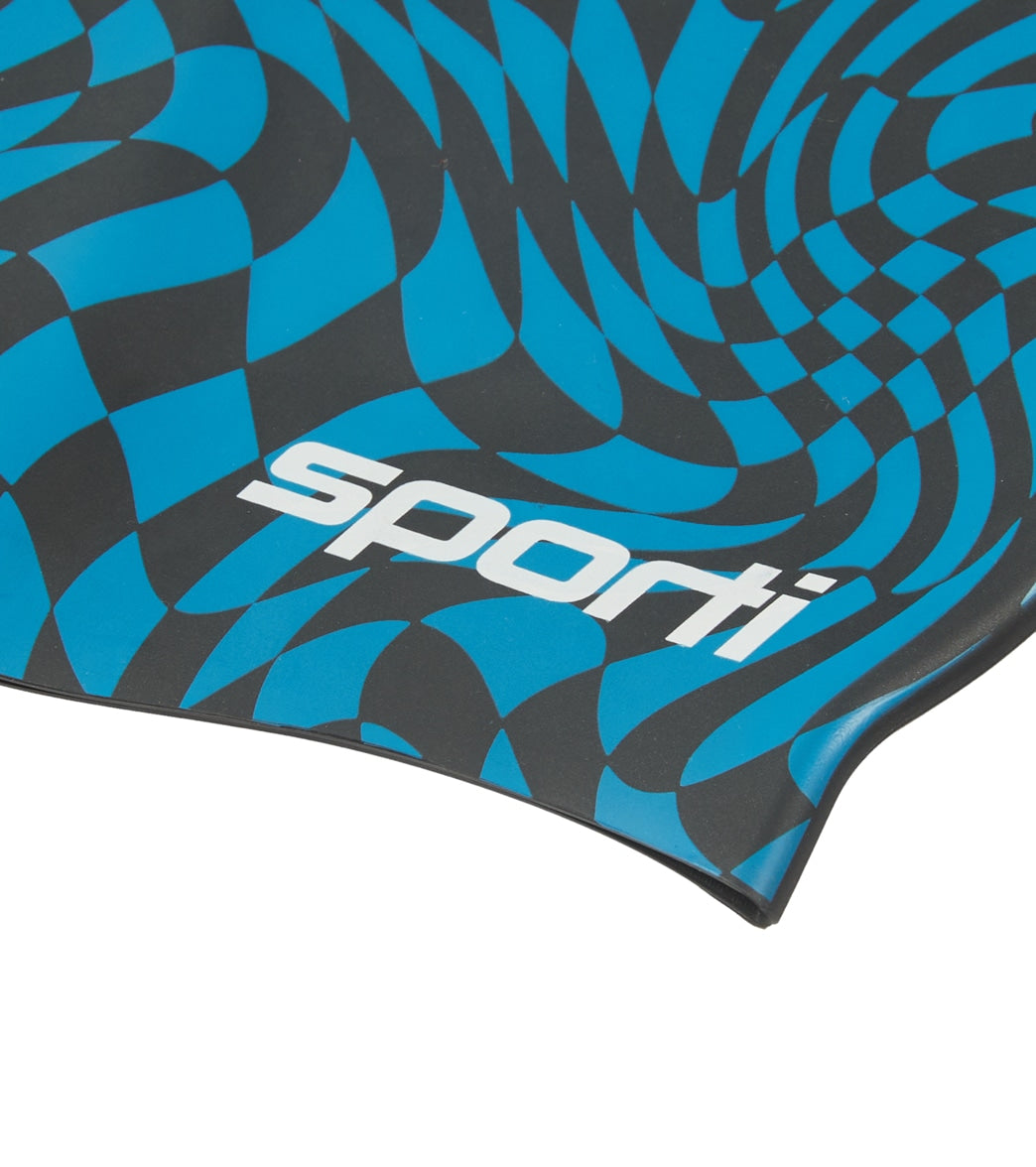 Sporti Checkmate Silicone Swim Cap