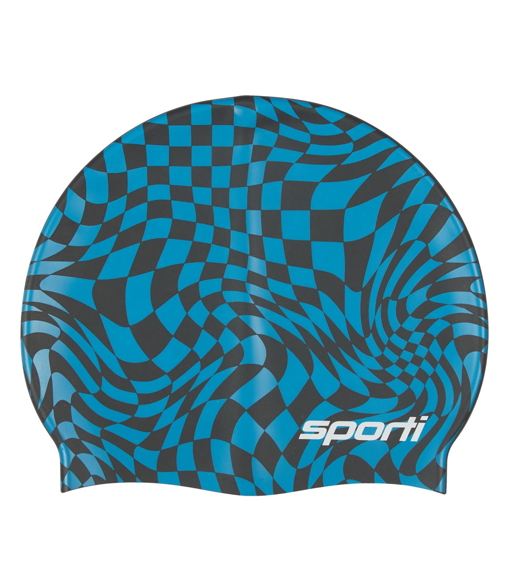 Sporti Checkmate Silicone Swim Cap