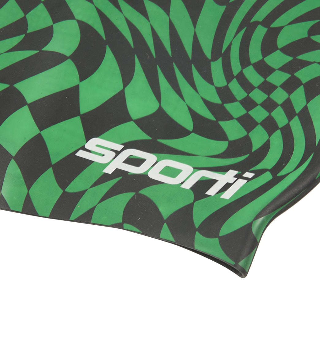 Sporti Checkmate Silicone Swim Cap