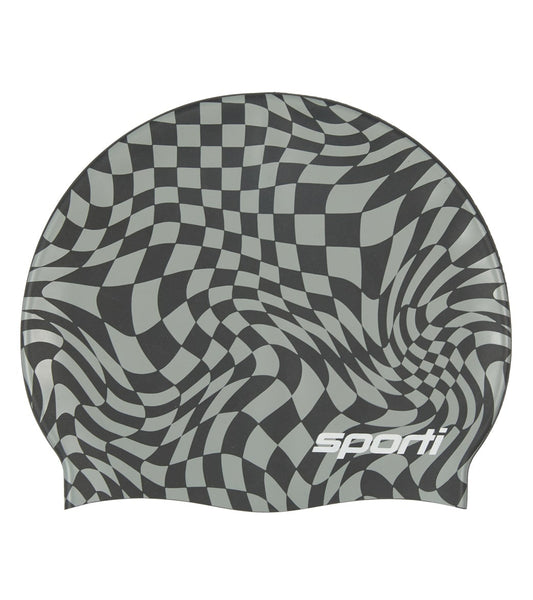 Sporti Checkmate Silicone Swim Cap