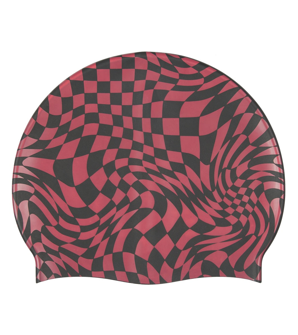Sporti Checkmate Silicone Swim Cap