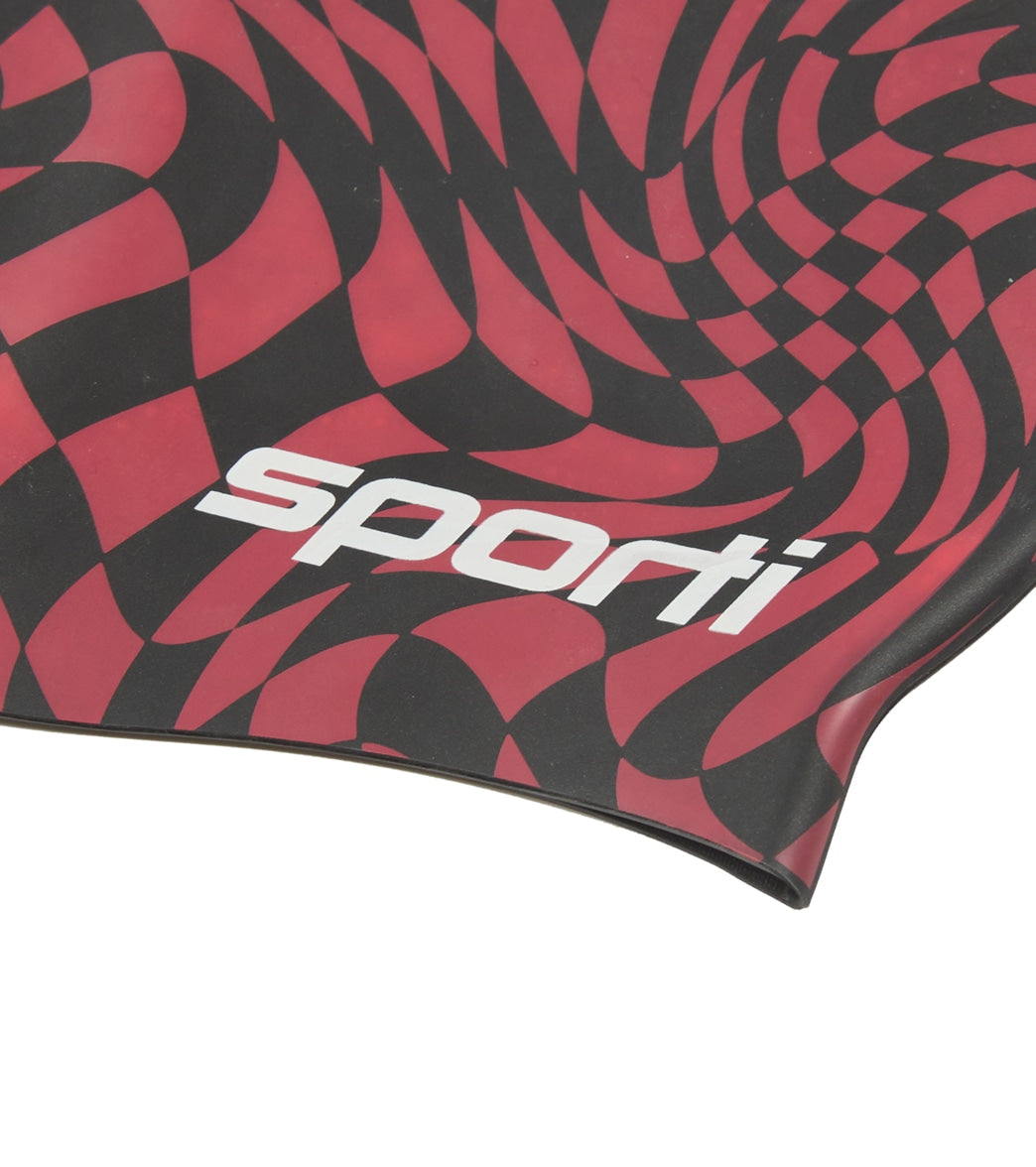 Sporti Checkmate Silicone Swim Cap