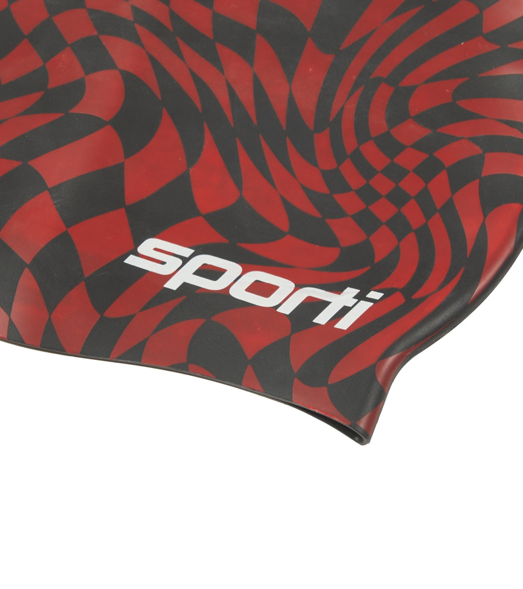 Sporti Checkmate Silicone Swim Cap