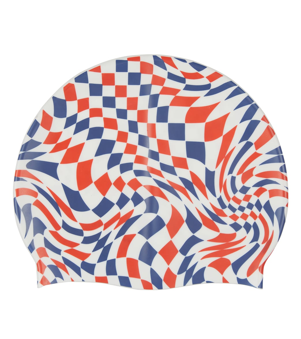 Sporti Checkmate Silicone Swim Cap