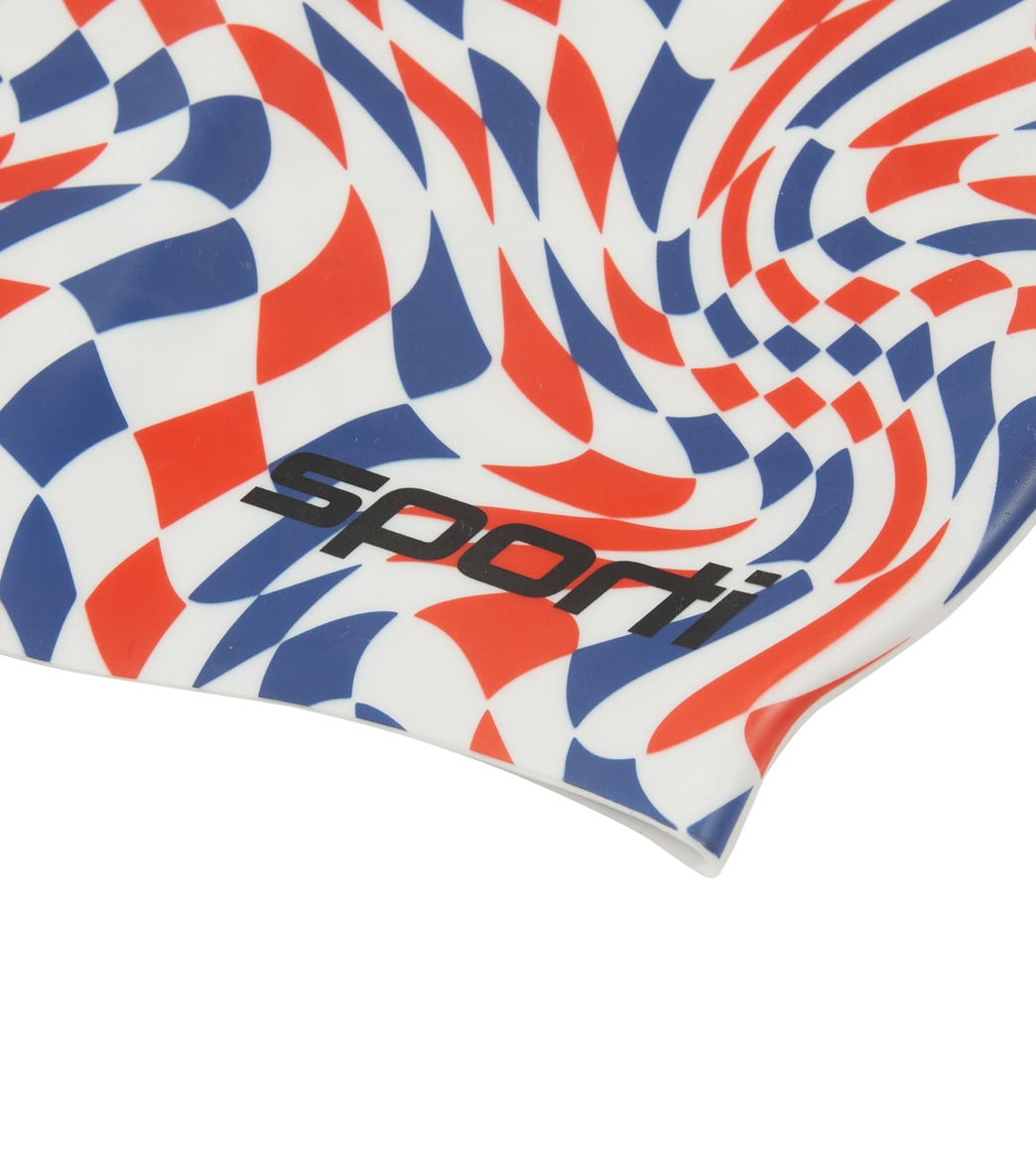 Sporti Checkmate Silicone Swim Cap