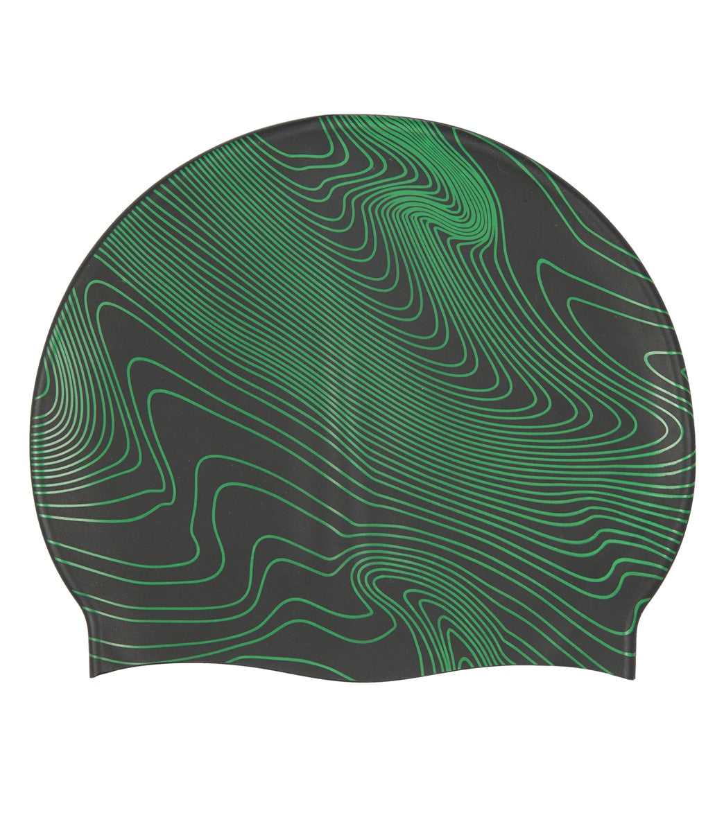 Sporti Sonar Waves Silicone Swim Cap