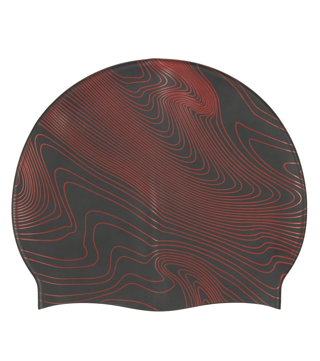 Sporti Sonar Waves Silicone Swim Cap