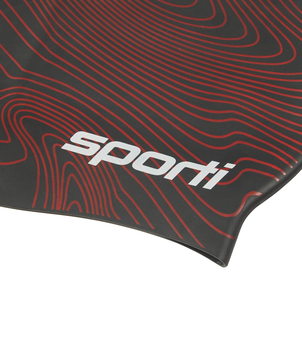 Sporti Sonar Waves Silicone Swim Cap