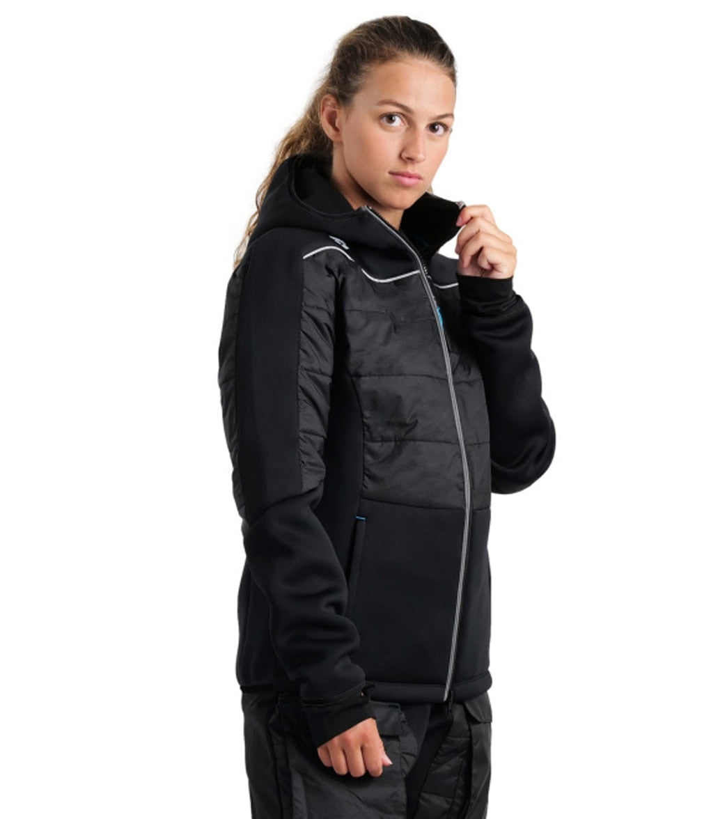 Arena Unisex Team Half-Quilted Hooded Front Zip Jacket