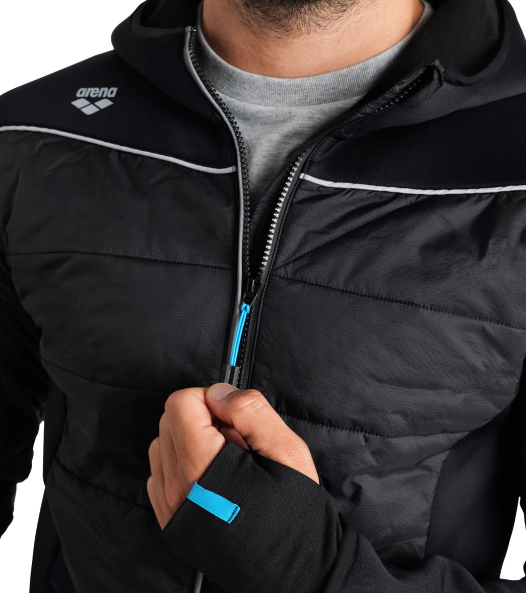 Arena Unisex Team Half-Quilted Hooded Front Zip Jacket