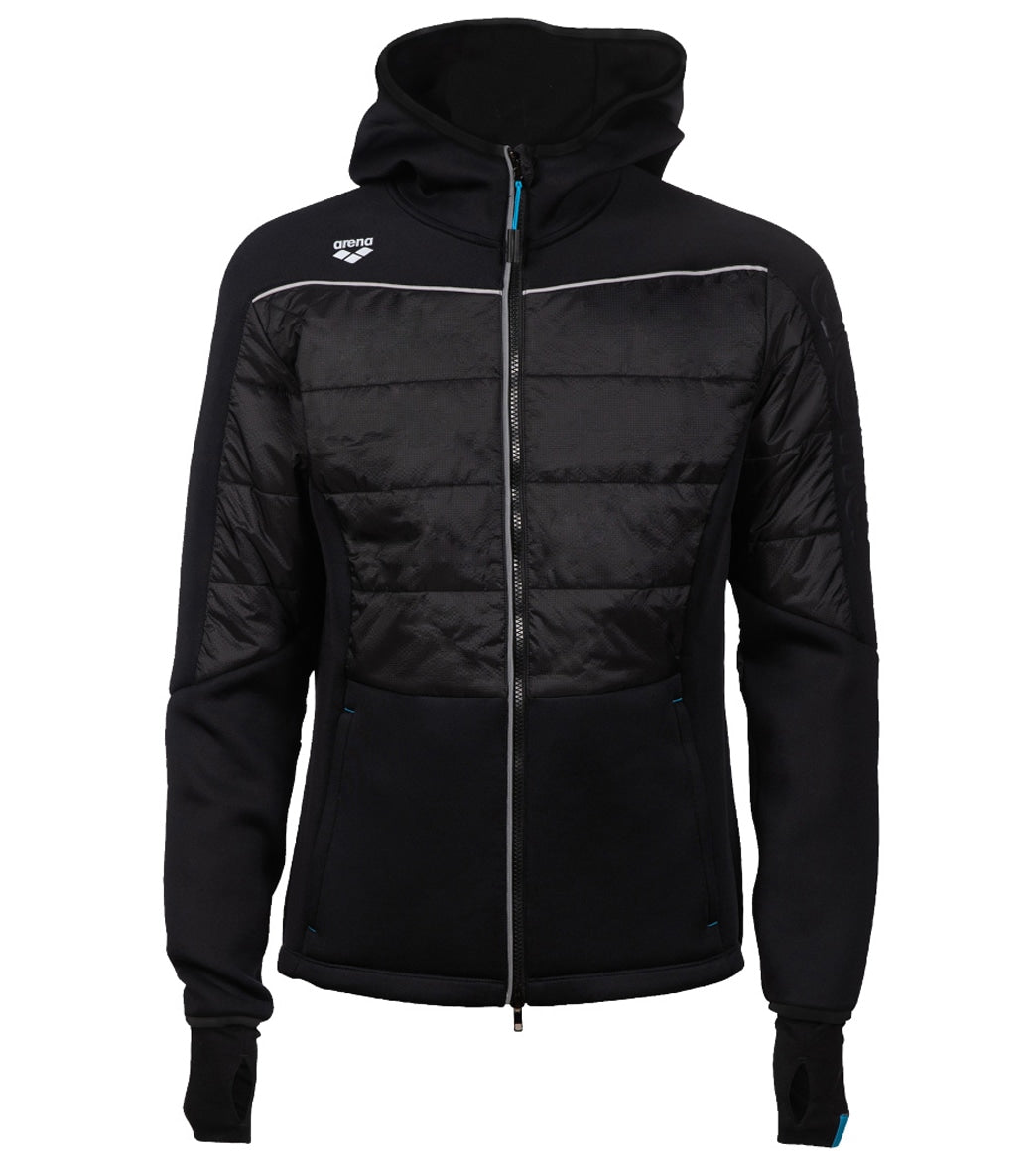 Arena Unisex Team Half-Quilted Hooded Front Zip Jacket