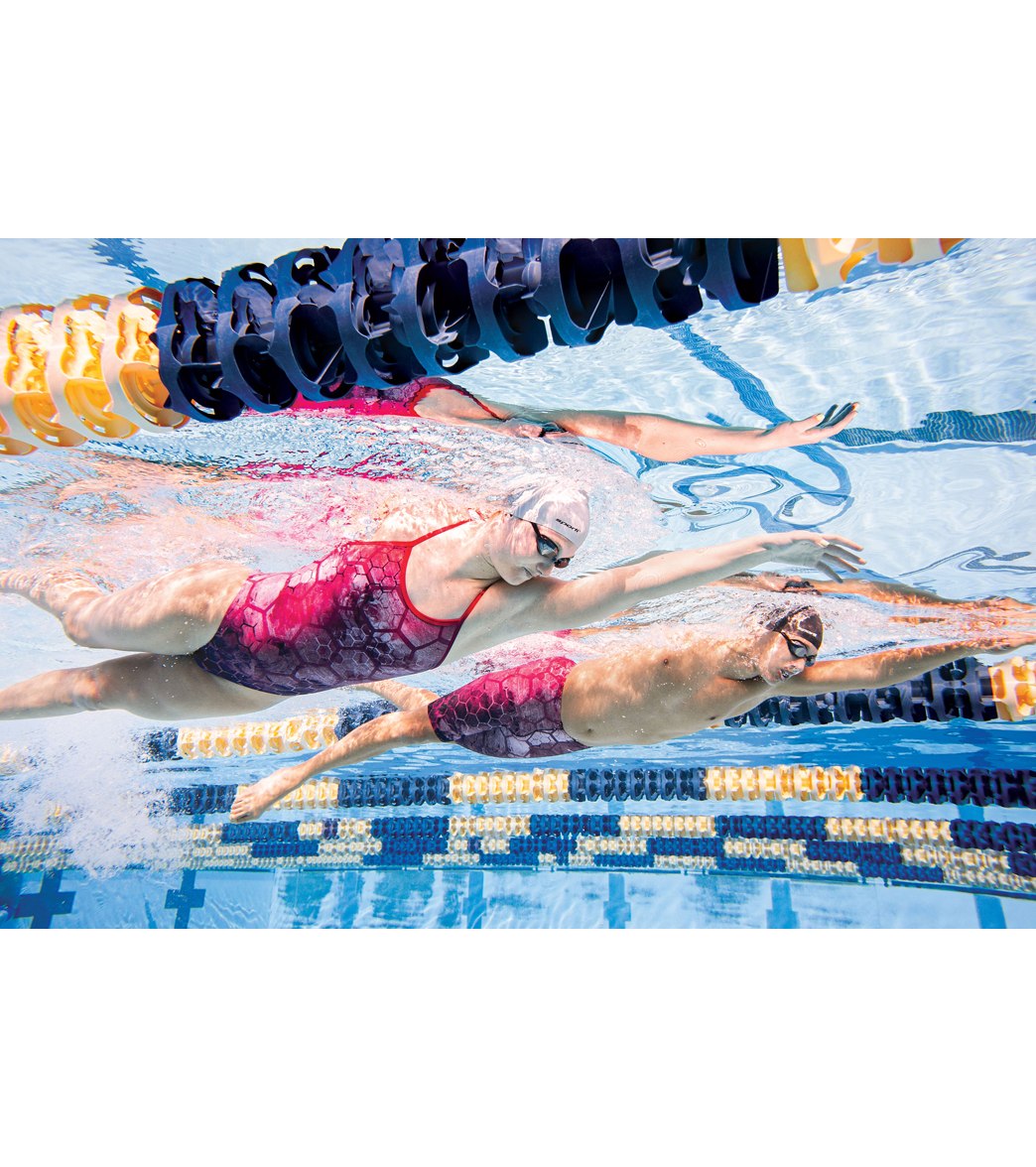 Sporti Fenced In Thin Strap One Piece Swimsuit (22-40)