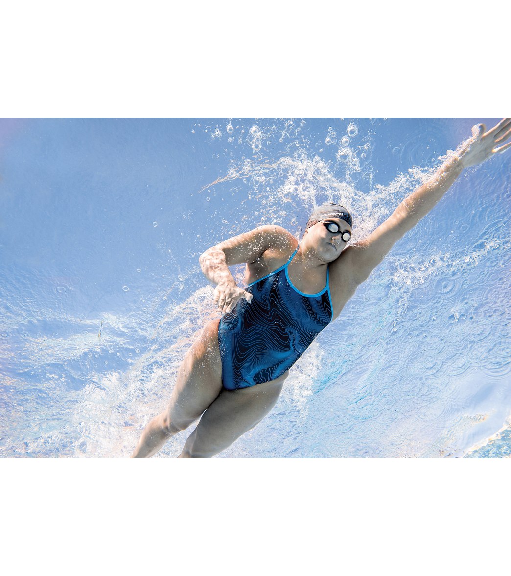 Sporti HydroLast Sonar Waves Thin Strap One Piece Swimsuit (22-40)