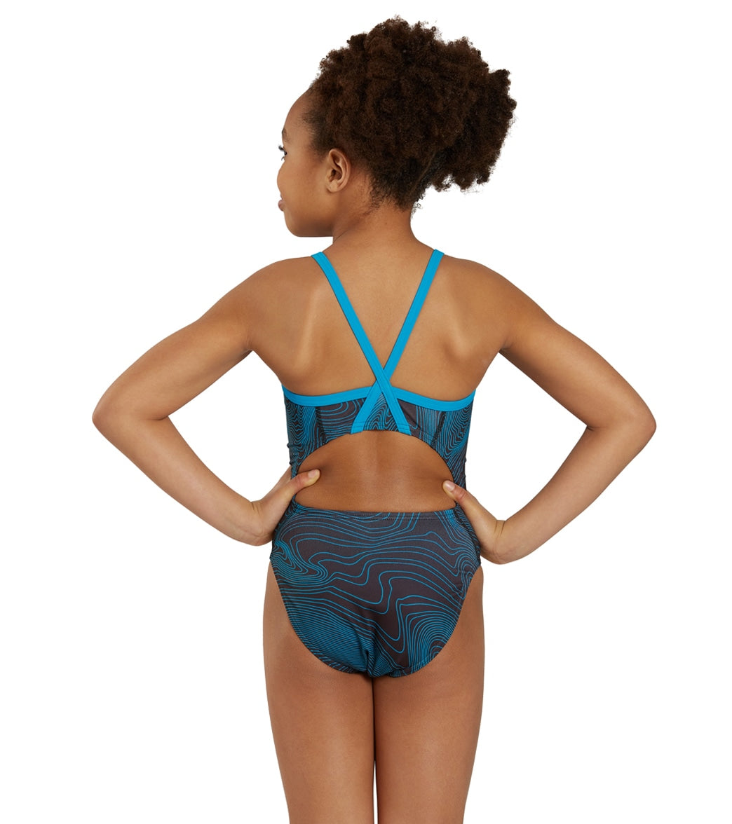 Sporti HydroLast Sonar Waves Thin Strap One Piece Swimsuit (22-40)