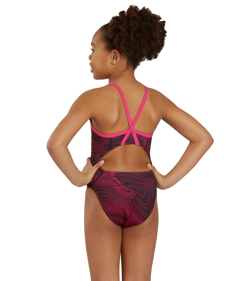 Sporti HydroLast Sonar Waves Thin Strap One Piece Swimsuit (22-40)