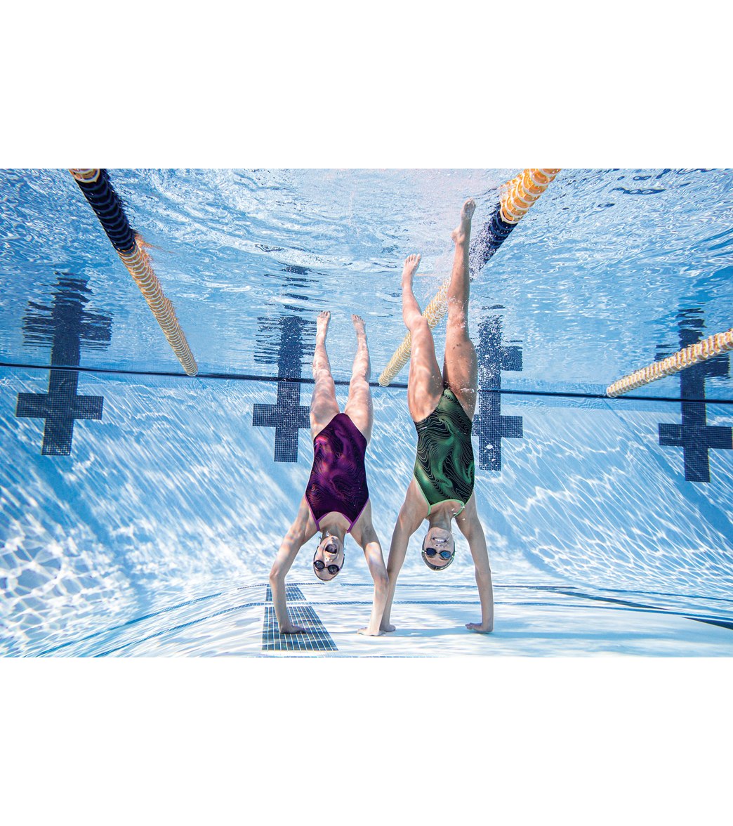 Sporti HydroLast Sonar Waves Thin Strap One Piece Swimsuit (22-40)