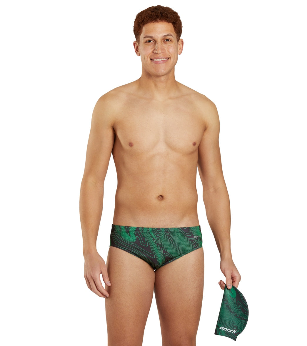 Sporti HydroLast Sonar Waves Brief Swimsuit (22-40)