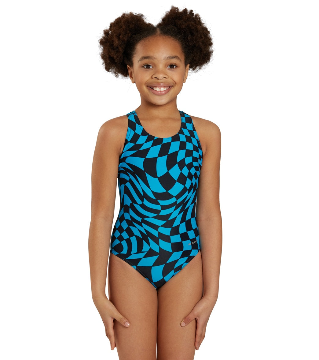 Sporti Checkmate Wide Strap One Piece Swimsuit (22-40)