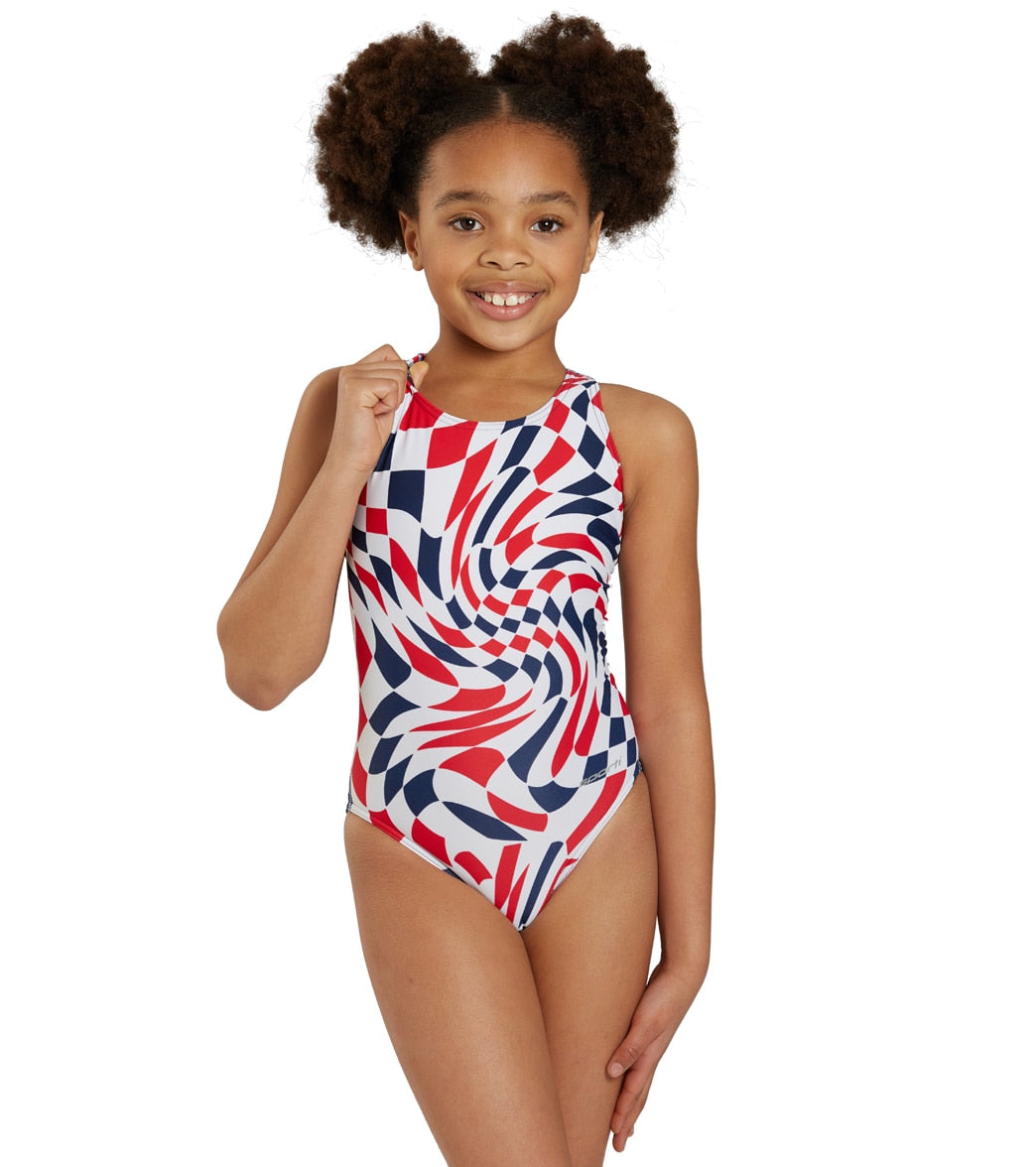 Sporti Checkmate Wide Strap One Piece Swimsuit (22-40)