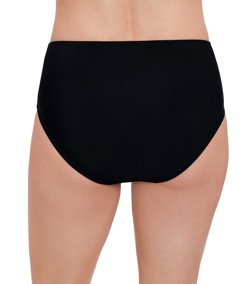 Shape Solver By Penbrooke Women's Solid Center Shirred Bikini Bottom