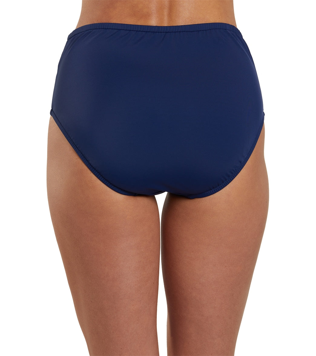 Shape Solver By Penbrooke Women's Solid Center Shirred Bikini Bottom