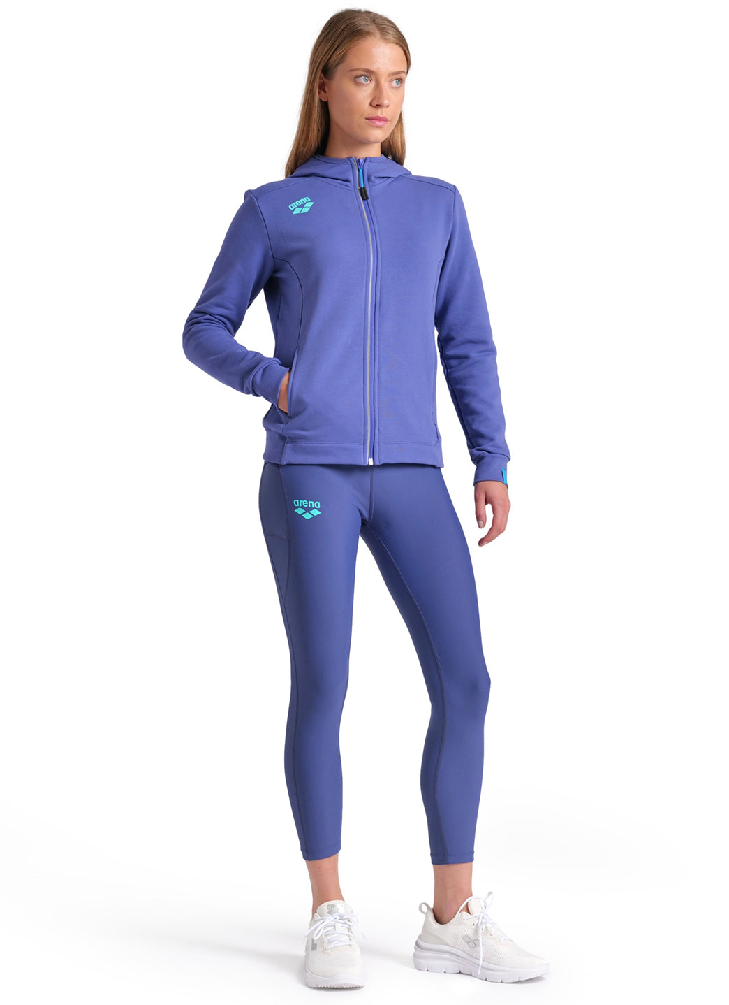 Arena Women's Team Panel Front Zipped Hooded Jacket