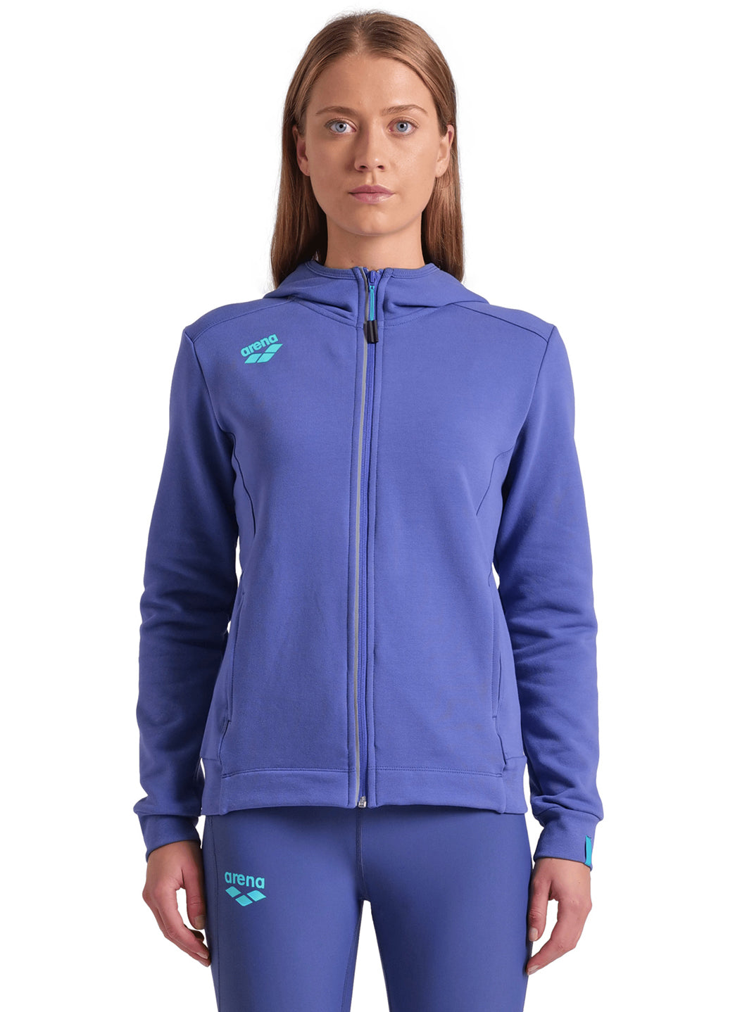 Arena Women's Team Panel Front Zipped Hooded Jacket