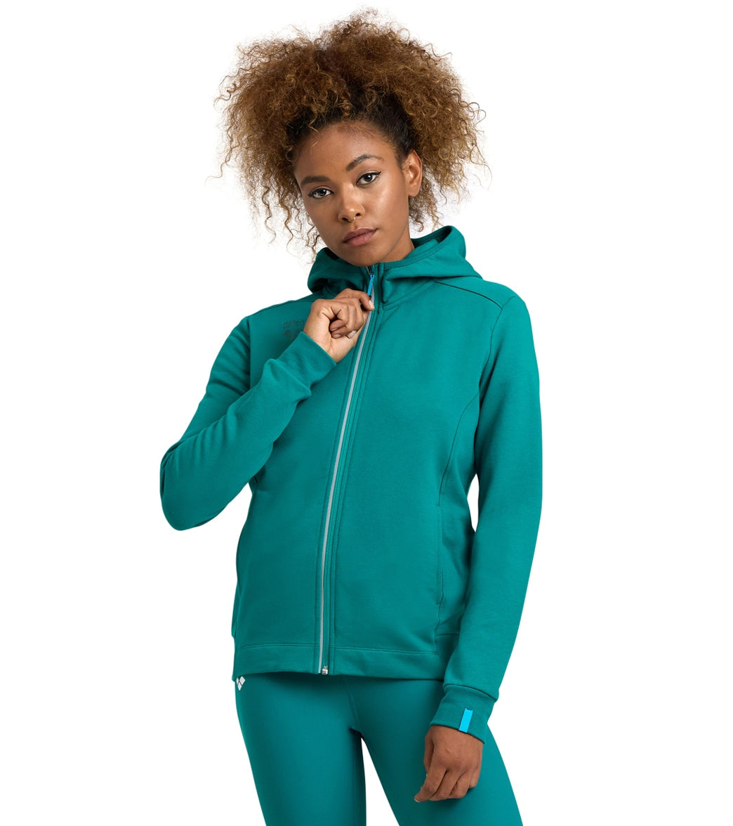 Arena Women's Team Panel Front Zipped Hooded Jacket