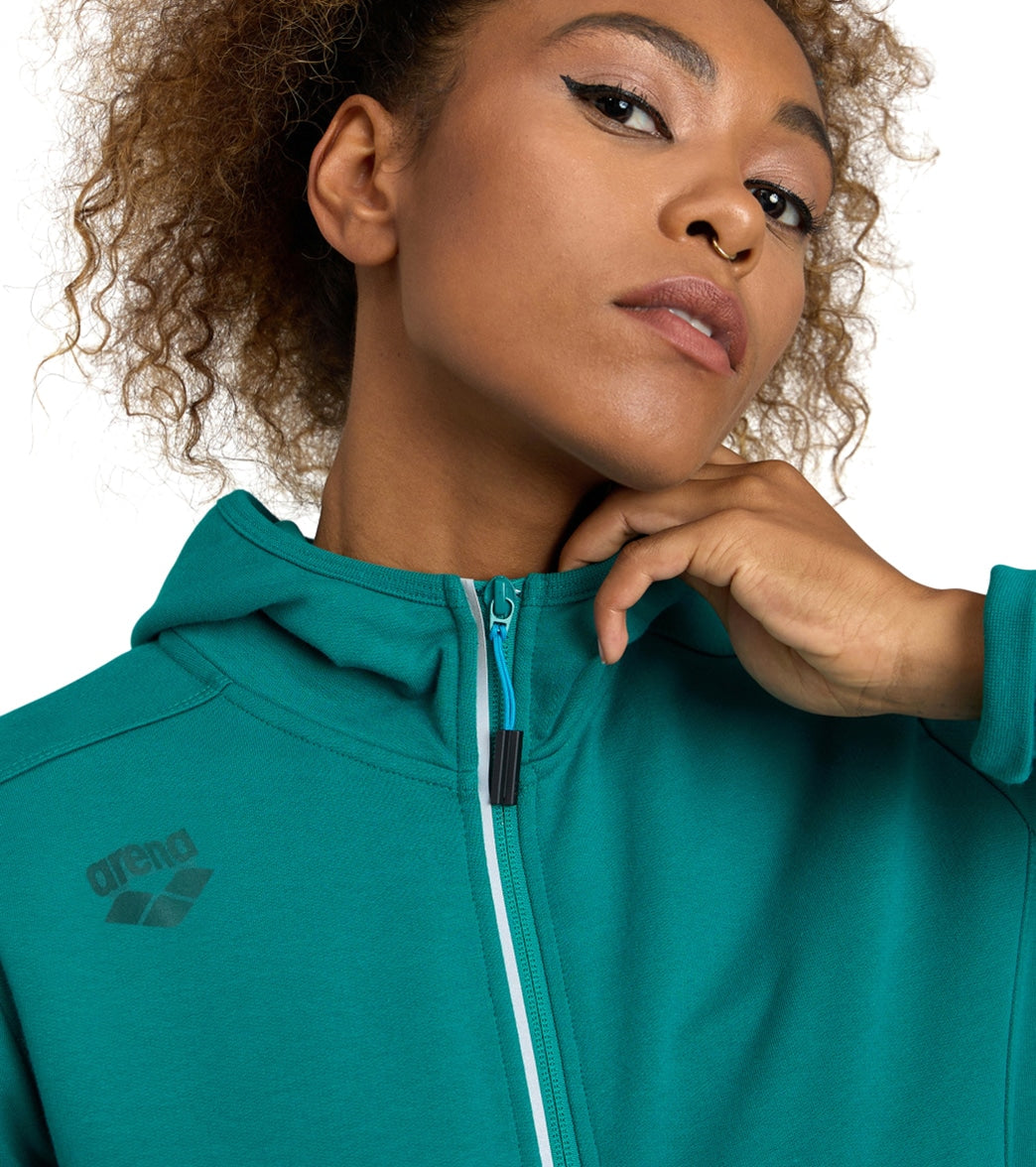 Arena Women's Team Panel Front Zipped Hooded Jacket