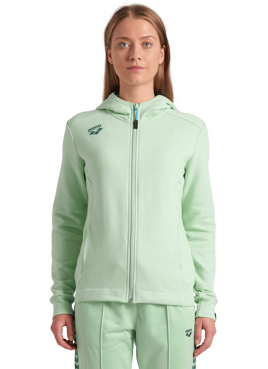 Arena Women's Team Panel Front Zipped Hooded Jacket