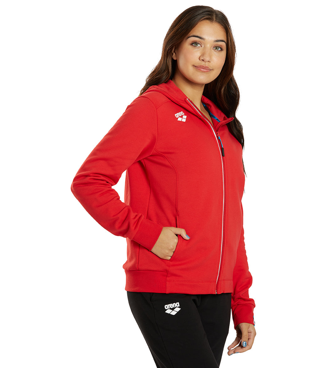 Arena Women's Team Panel Front Zipped Hooded Jacket
