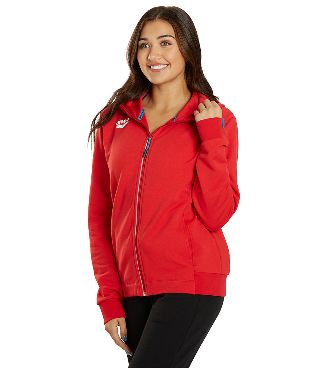 Arena Women's Team Panel Front Zipped Hooded Jacket