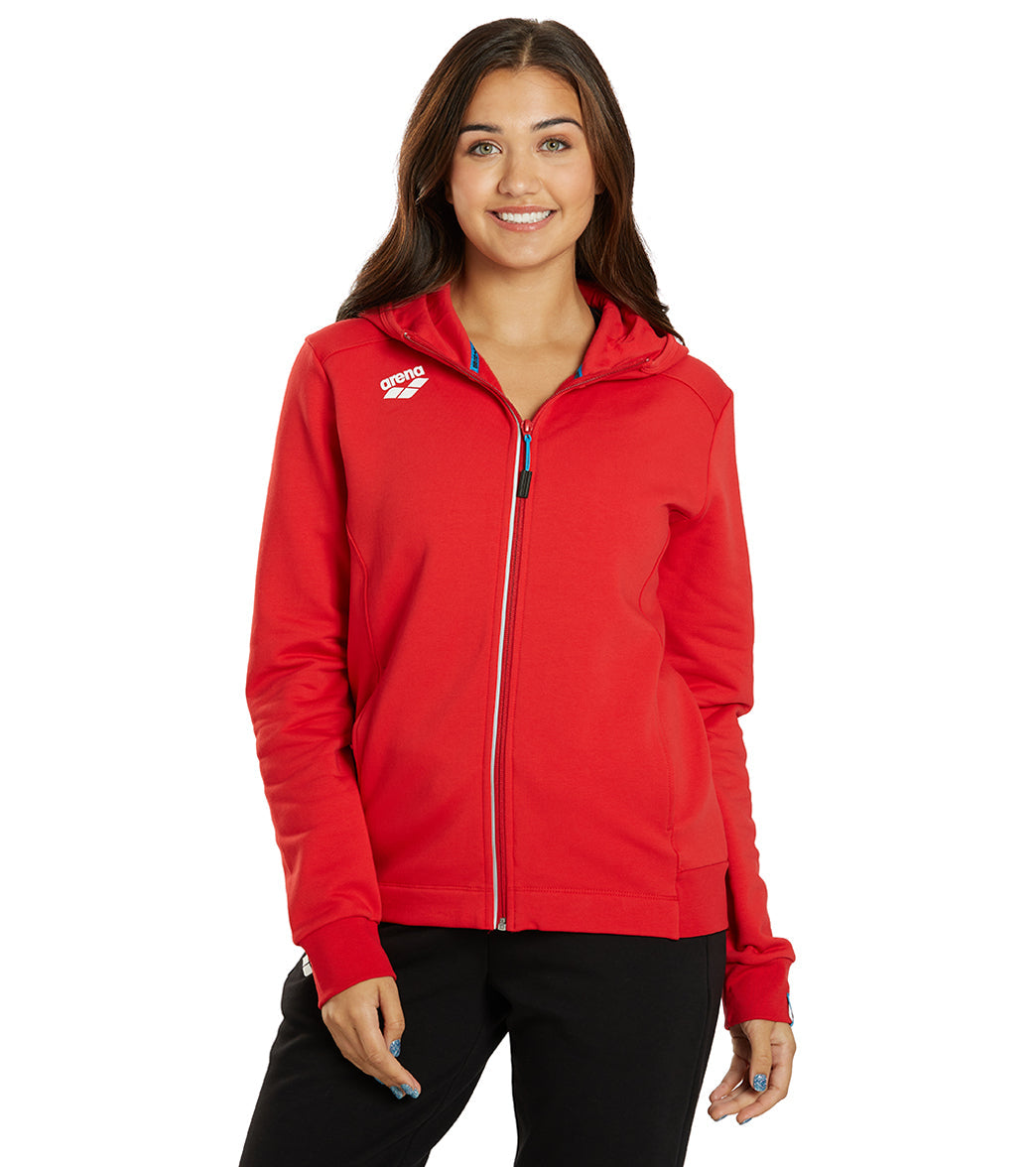 Arena Women's Team Panel Front Zipped Hooded Jacket